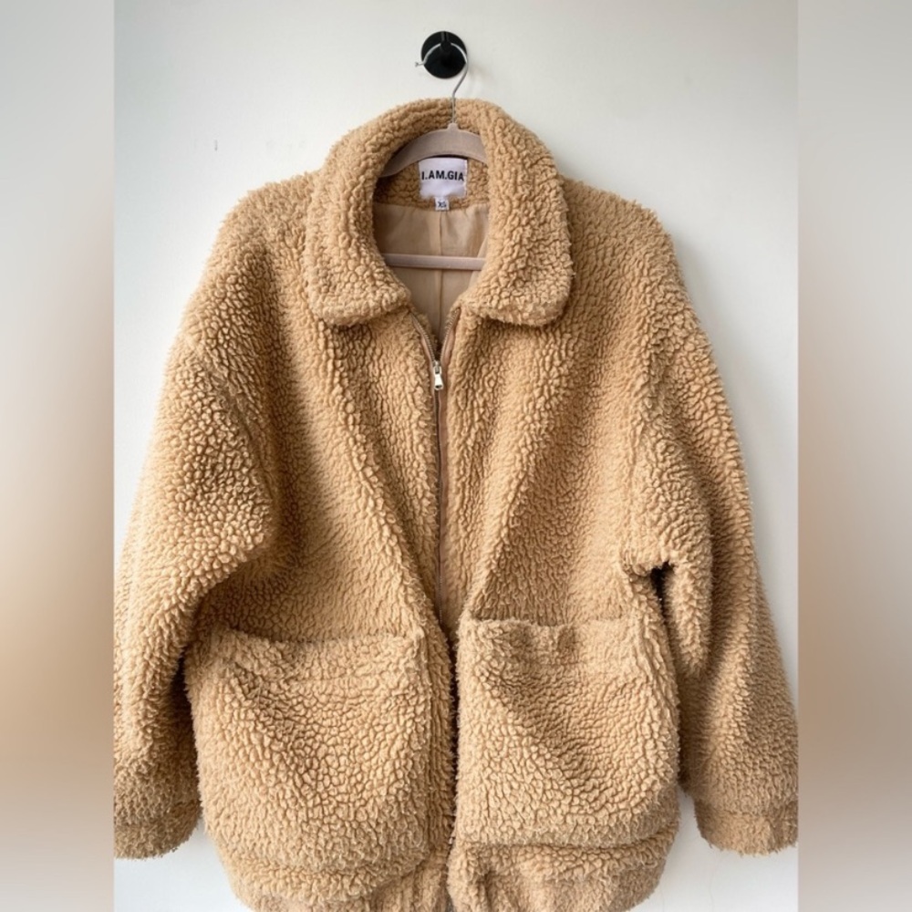 I.AM.GIA Tan Teddy Jacket